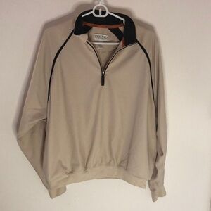 Cream pull over quarter zip